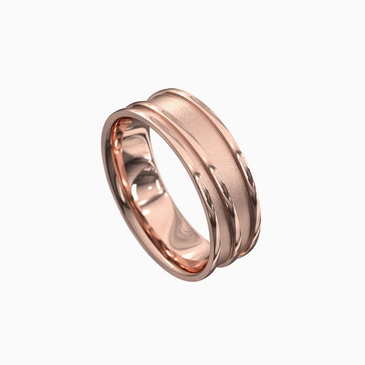 Groove wedding band