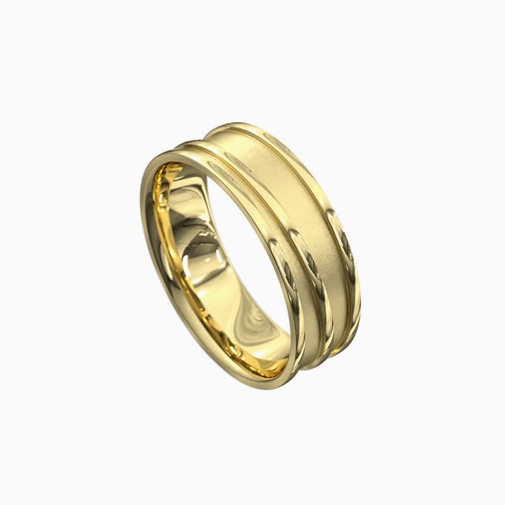 Groove wedding band