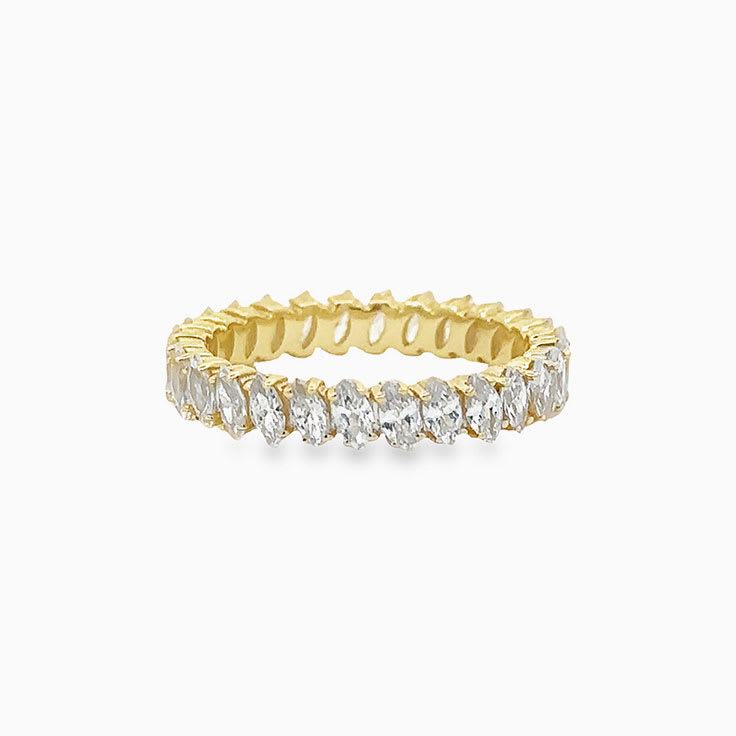 Marquise diamond ring yellow gold