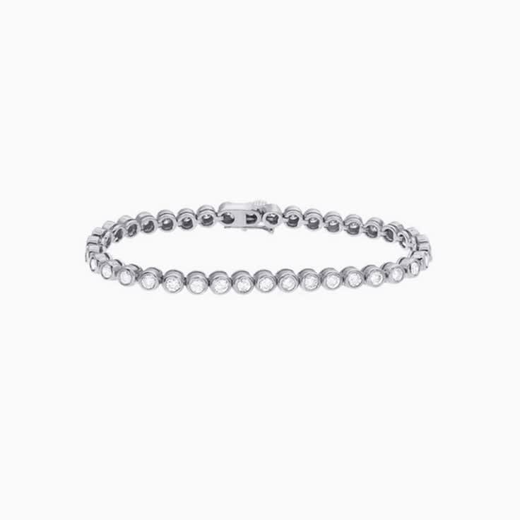 3 Carat Lab Diamond Bezel Set Bracelet