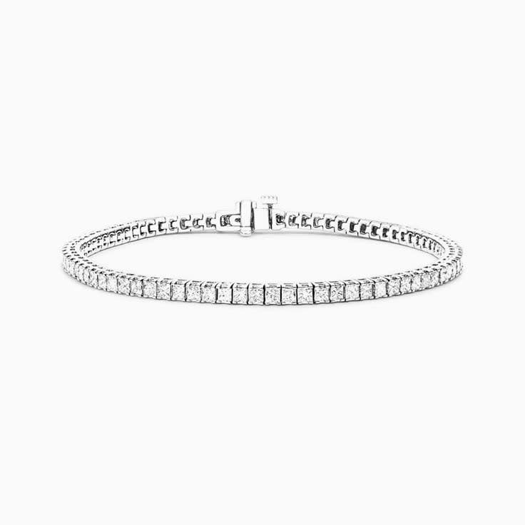 5 Carat Princess Cut Lab Diamond Tennis Bracelet