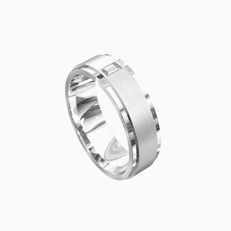 Mens Ring With Baguette Diamond