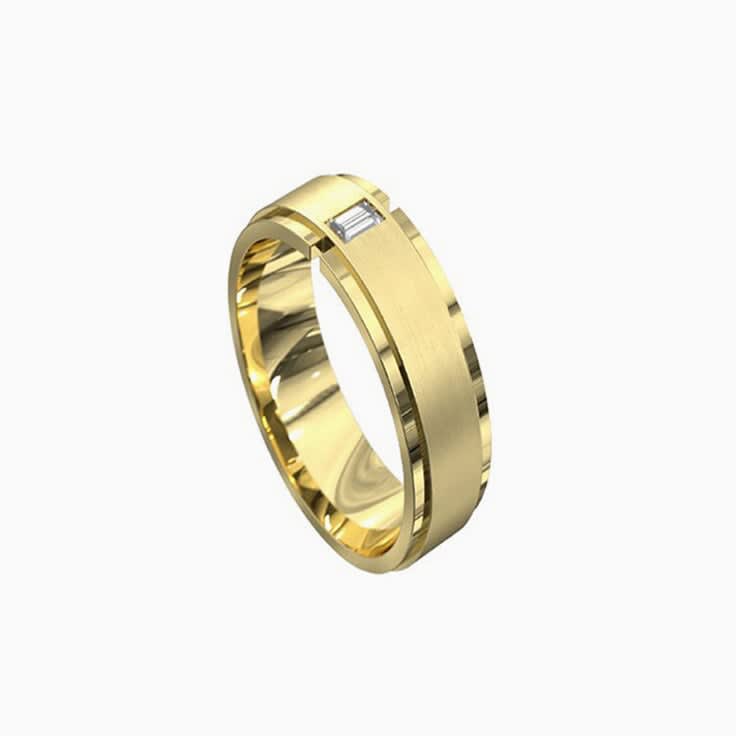 Mens Ring With Baguette Diamond