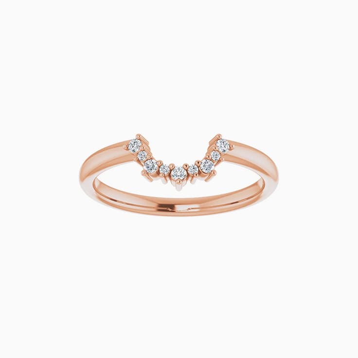 contour diamond wedding ring