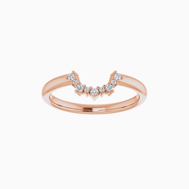 contour diamond wedding ring