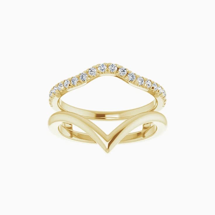 Double band diamond ring