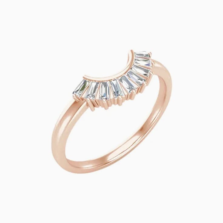 Diamond Contour Wedding Band