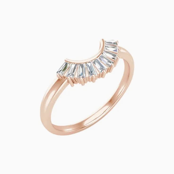 Diamond Contour Wedding Band