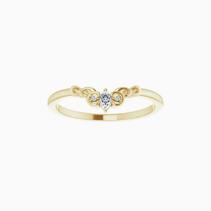 Arched wedding band