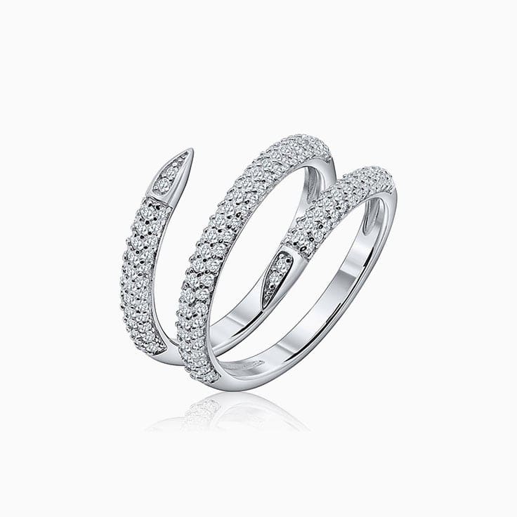 3 Row Diamond Ring