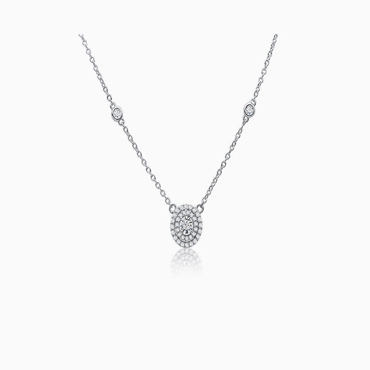 halo diamond necklace