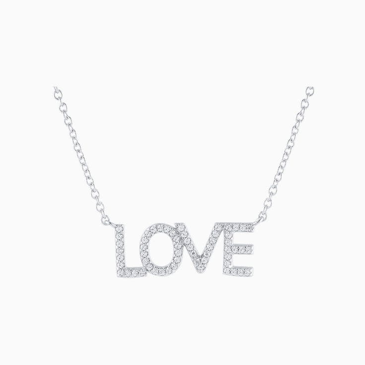 Diamond love necklace