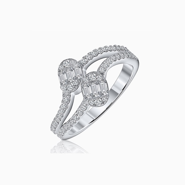 oval cluster diamond ring