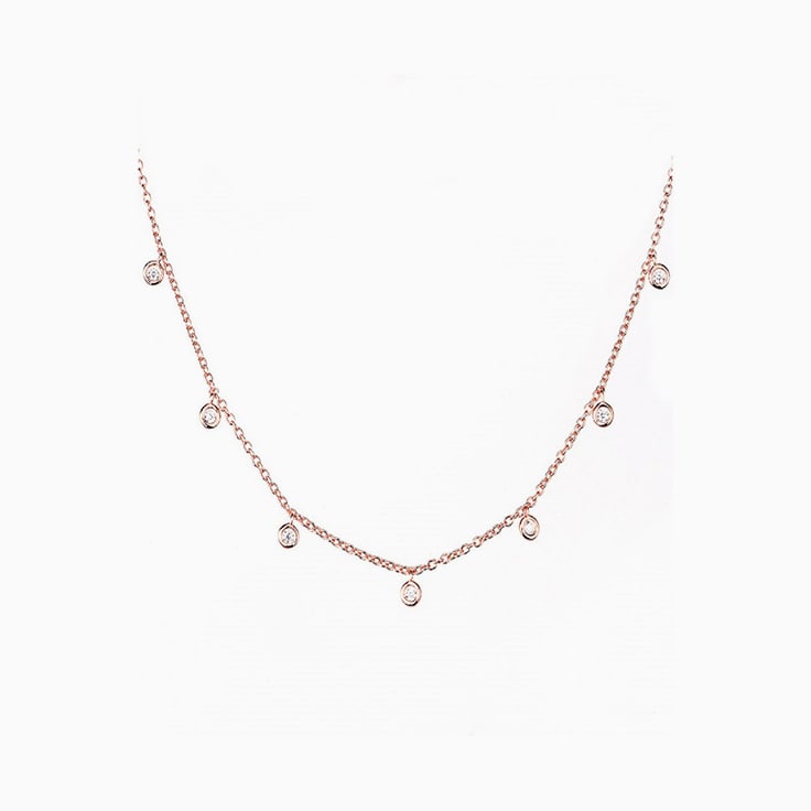Diamonds by the yard bezel necklace
