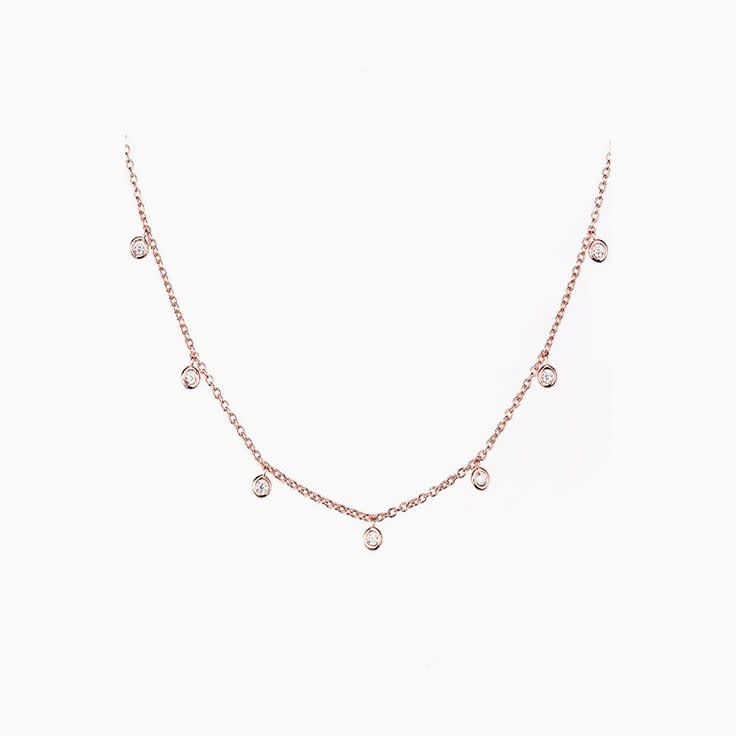 Diamonds by the yard bezel necklace