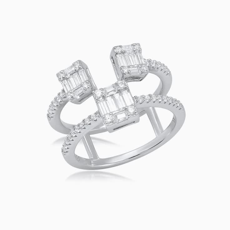 baguette diamond dress ring