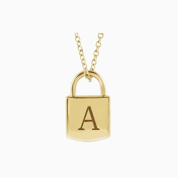 Initial lock necklace