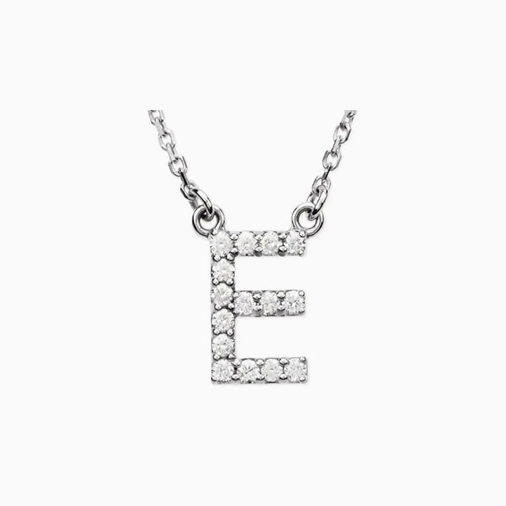 Diamond letter necklace