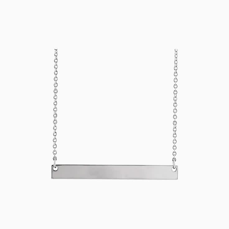 engraved bar necklace