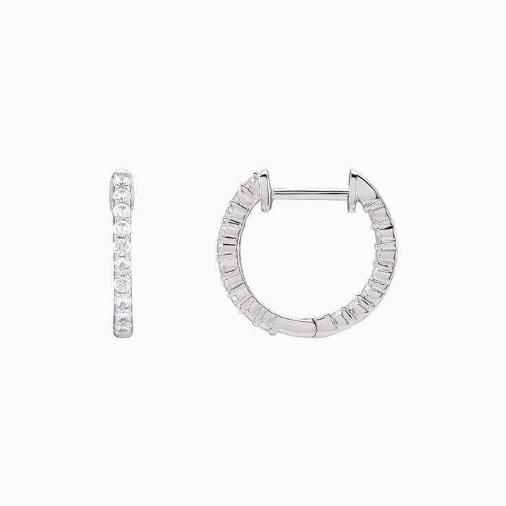 Half Carat Diamond Hoops