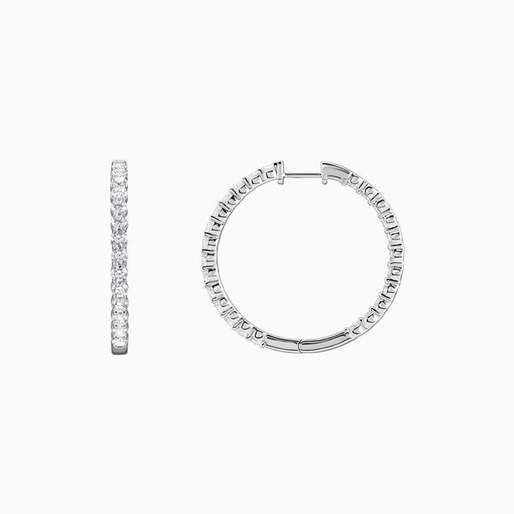 inside out diamond hoops