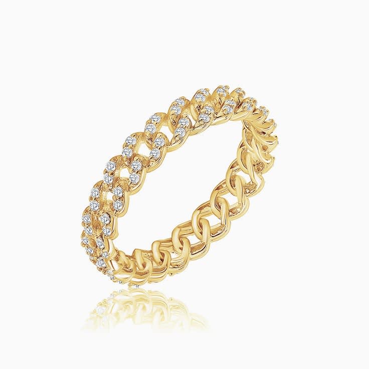Lab Diamond link ring