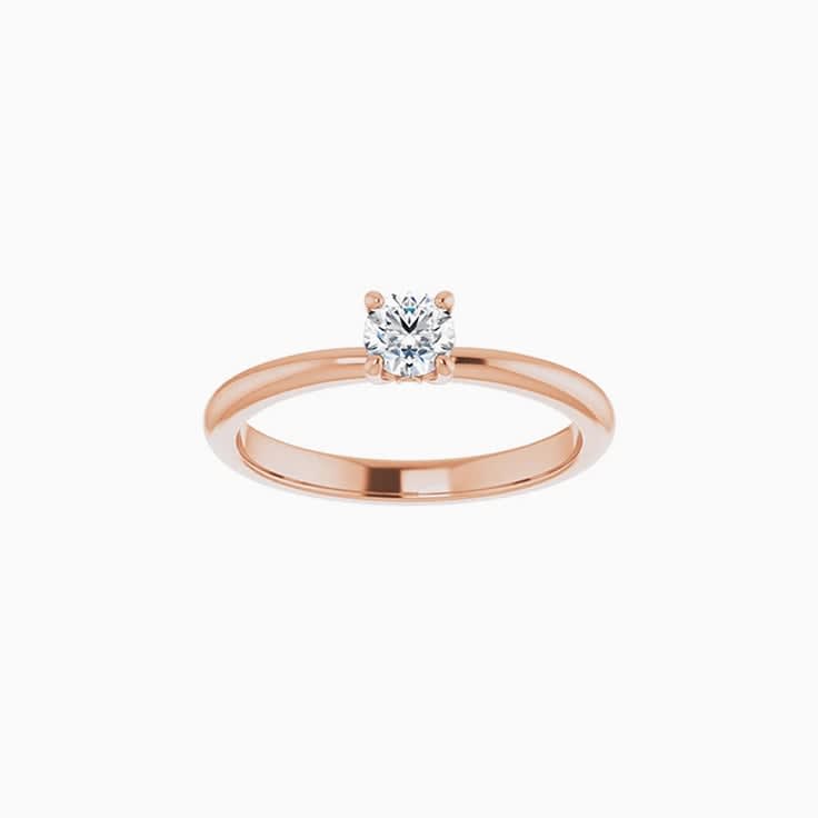 4 prong round engagement ring