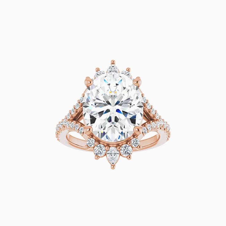 Unique oval engagement ring