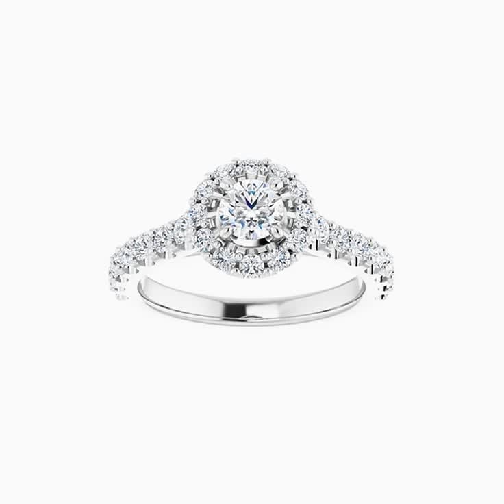 1 carat halo engagement ring