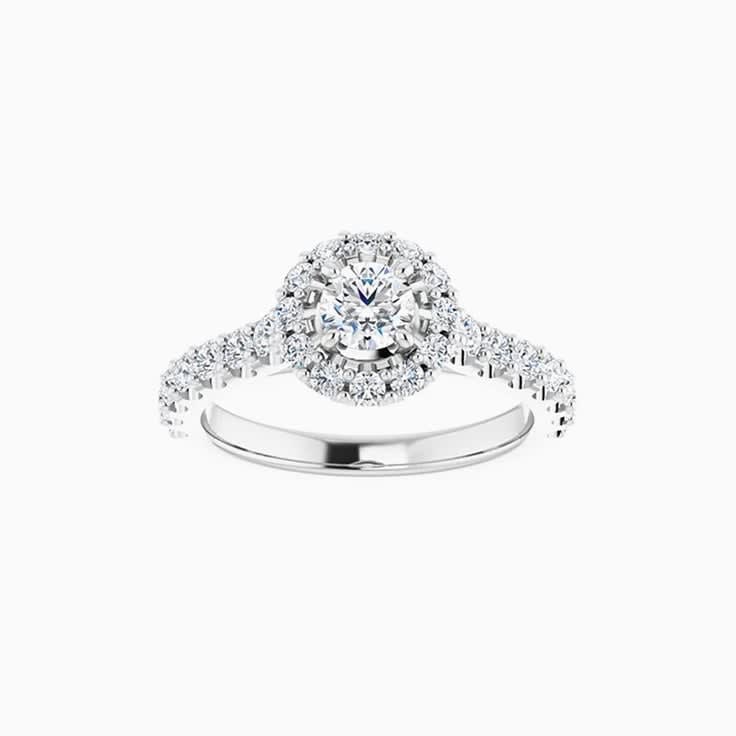 1 carat halo engagement ring