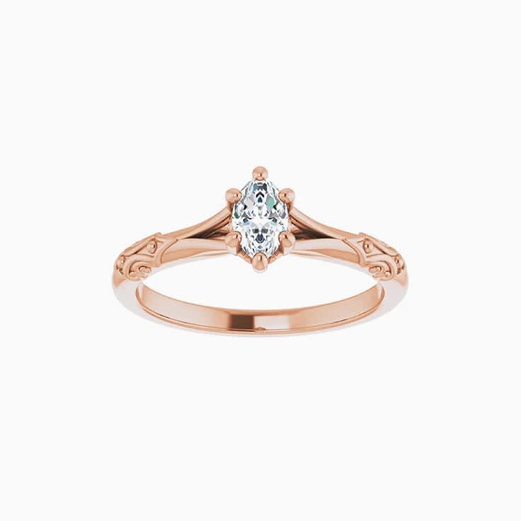 Marquise diamond on split band