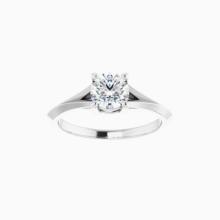 1 carat round diamond knife edge solitaire