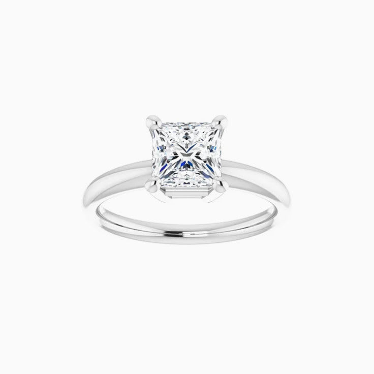 1 carat princess cut solitaire ring
