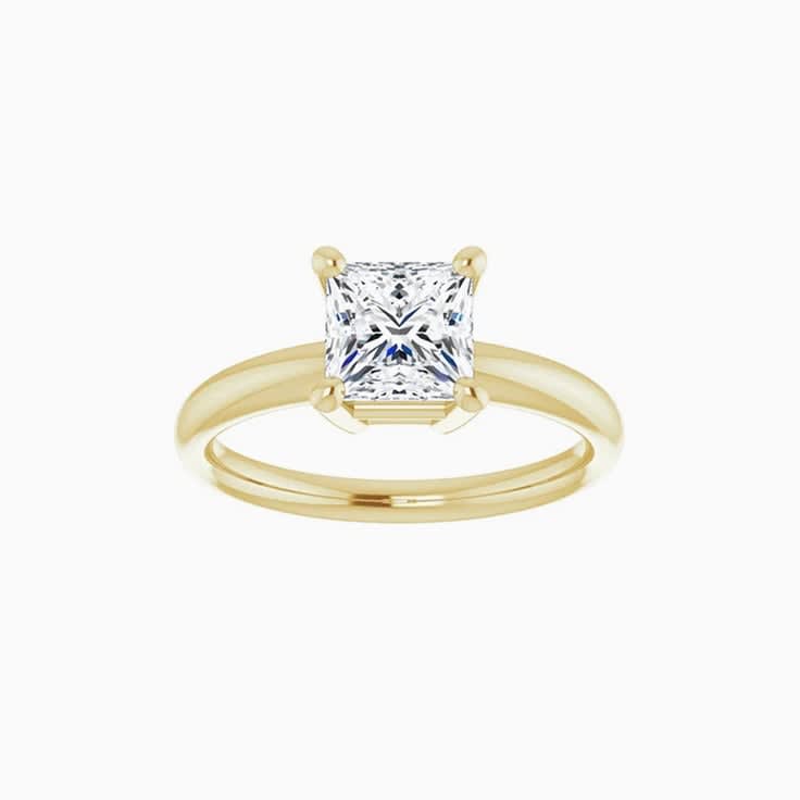 1 carat princess cut solitaire ring
