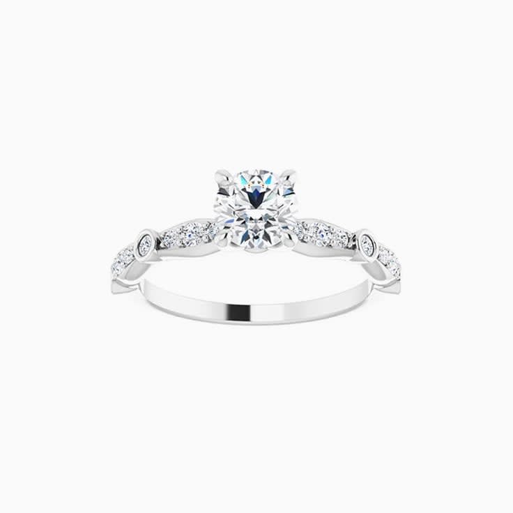 1carat round engagement ring