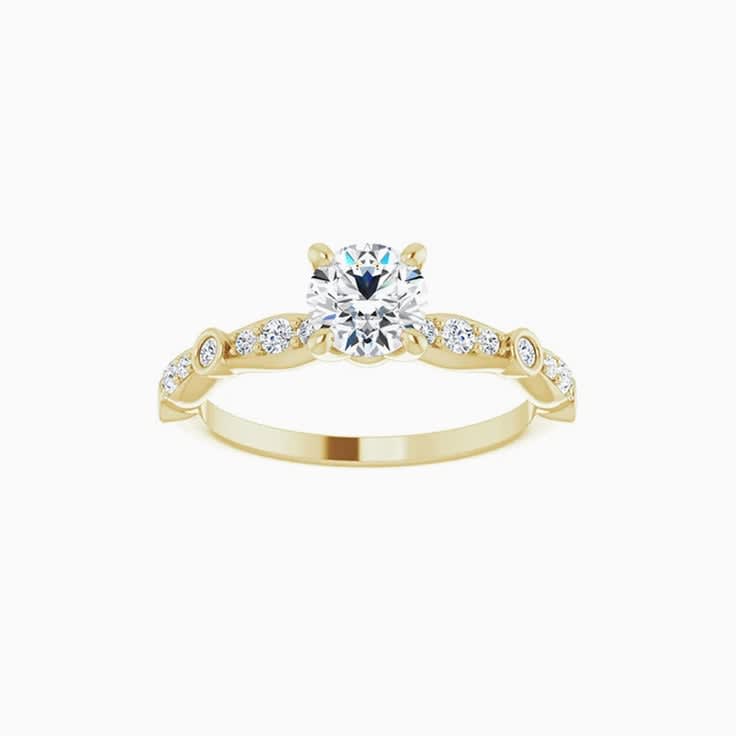 1carat round engagement ring