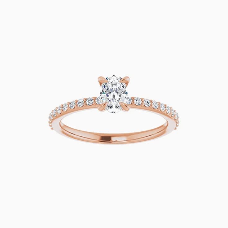 Half carat oval engagement ring