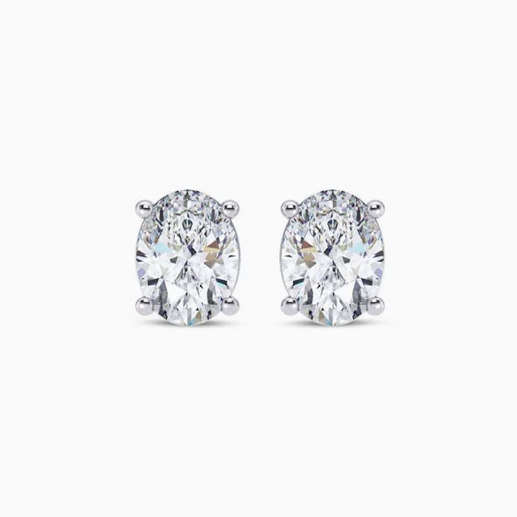 Man made diamond earrings