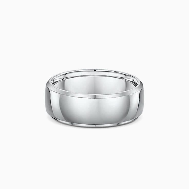3D platinum mens ring