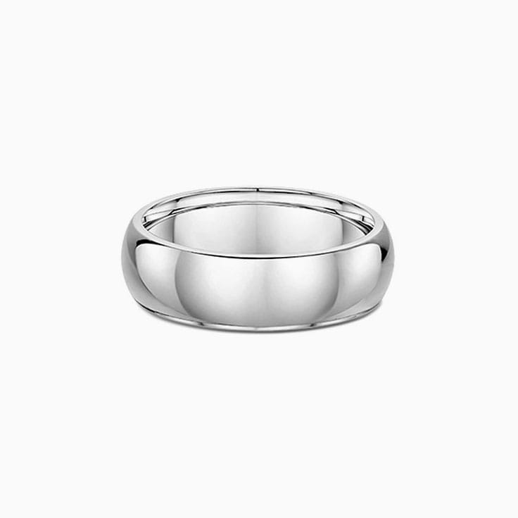 3D Platinum mens wedding ring