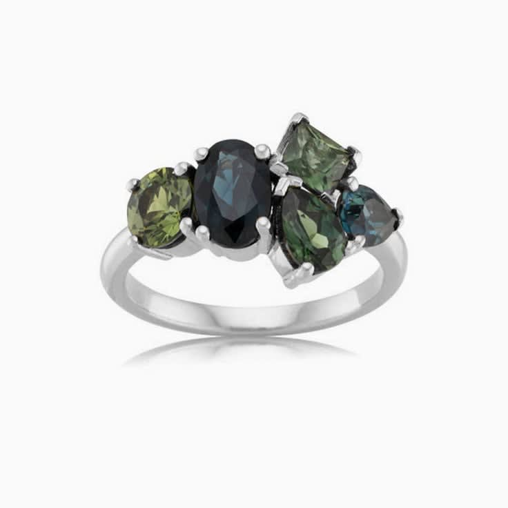 Peridot sapphire ring