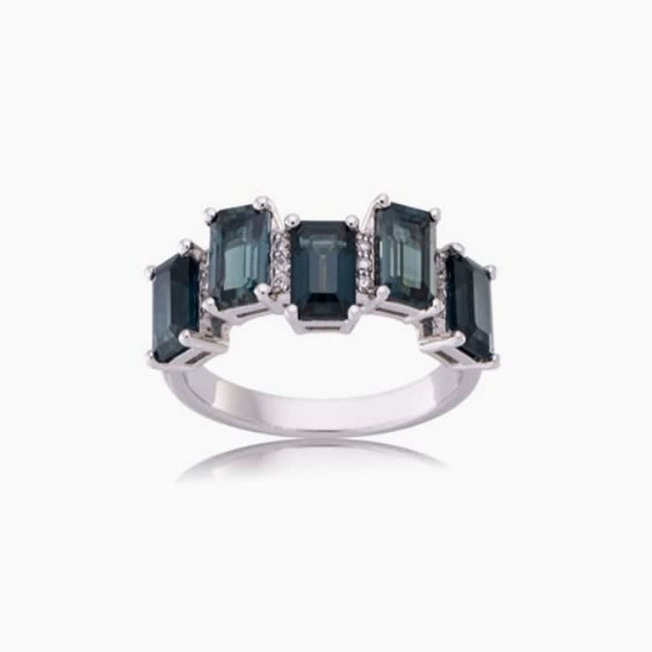 Alexandrite and diamond band