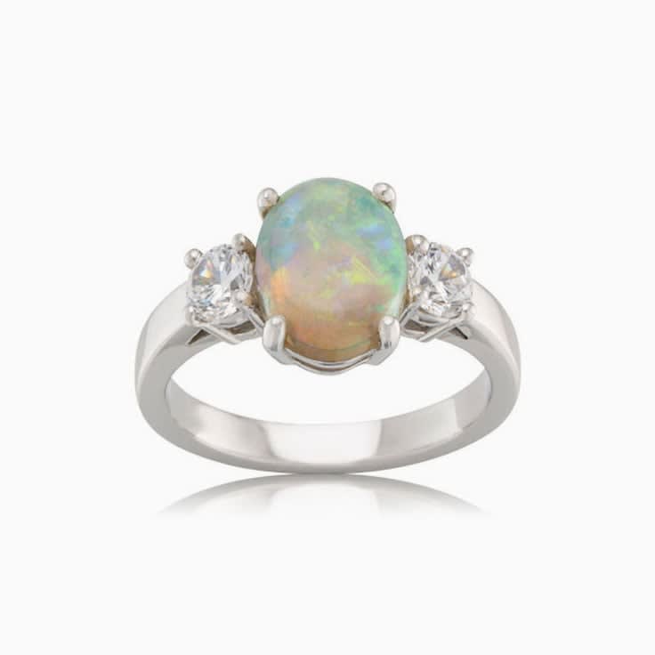 Opal trilogy ring