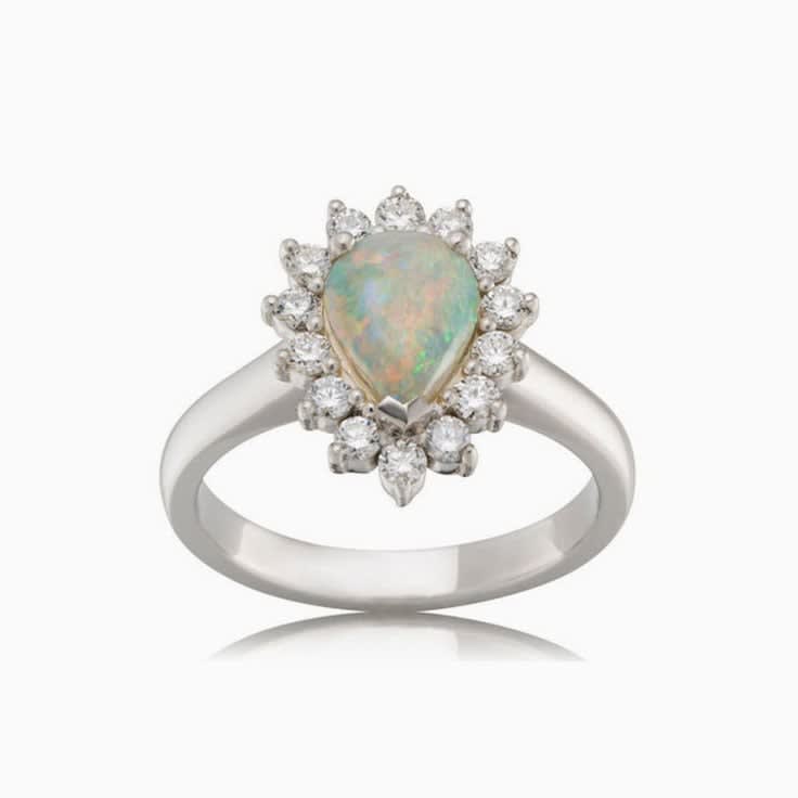 Opal engagement ring