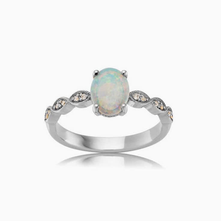 Opal Solitaire ring