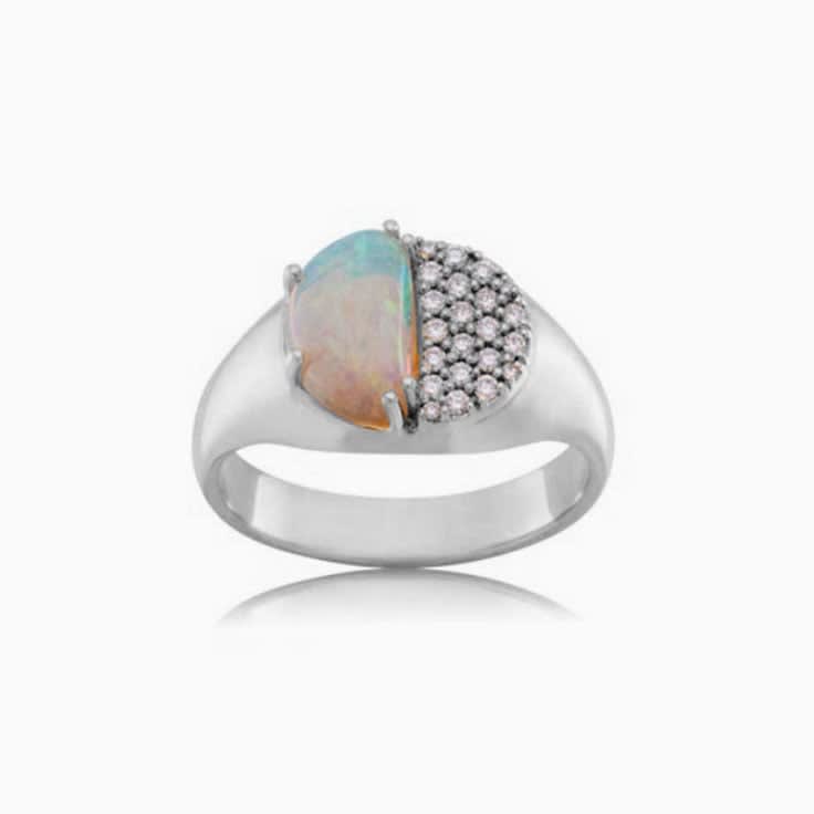 Opal Signet ring