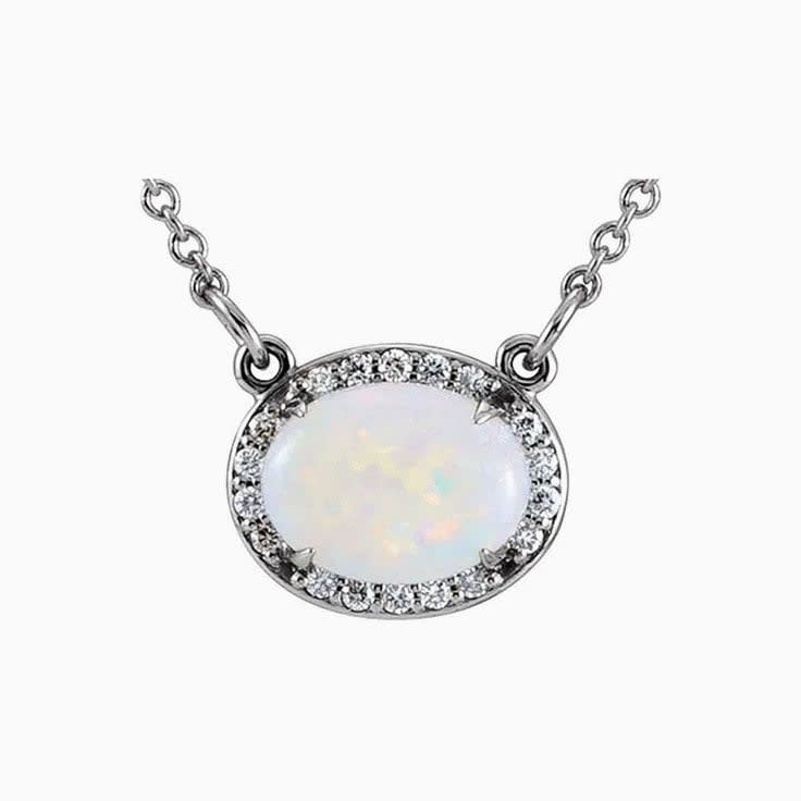 opal and diamond necklace