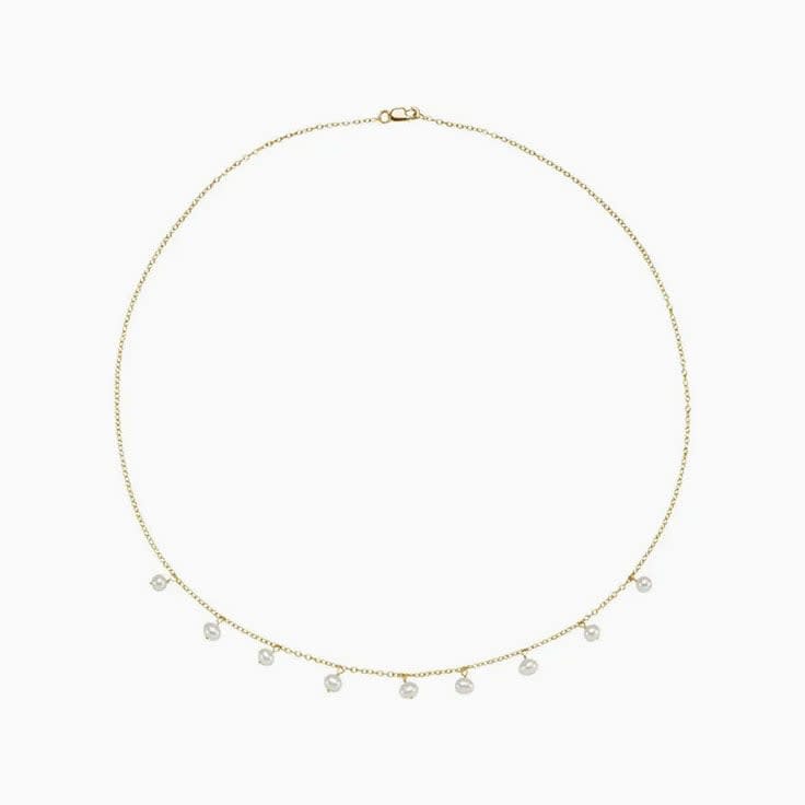 Petite drop pearl necklace