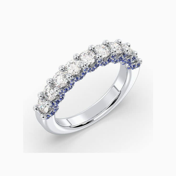 Diamond and gemstone band