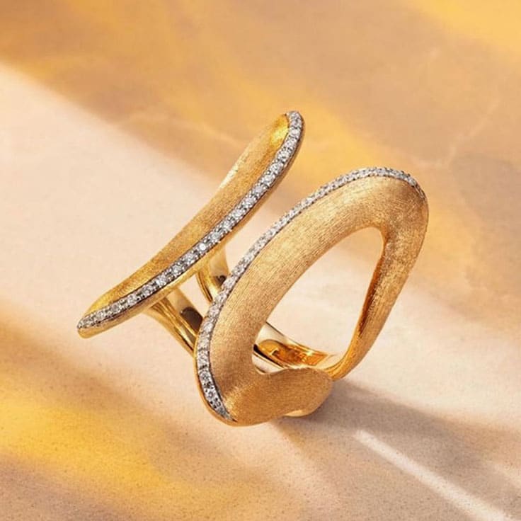 Gold and diamond ring